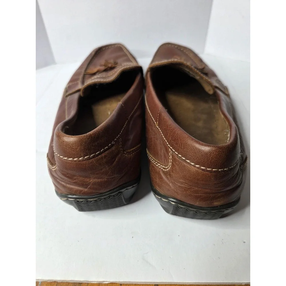 Rockport Men Brown Leather Tassel Loafers Moc Toe Slip On Shoes K55804 Size 11.5